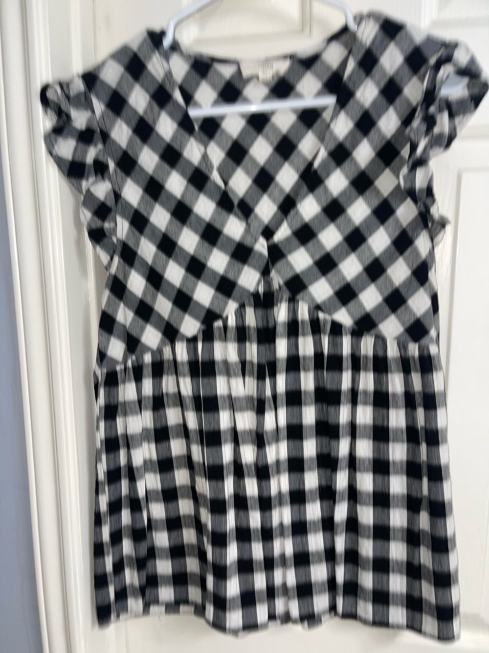 entro Black and White Gingham top